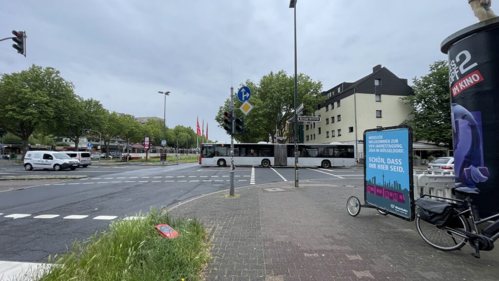 Bikewerbung in Düsseldorf in zentraler Lage
