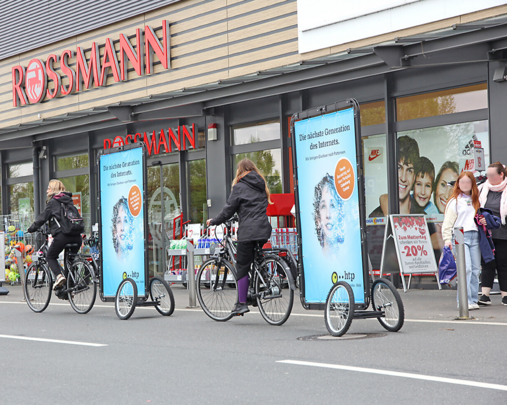 Fahrradwerbung in Hannover fällt definitiv auf