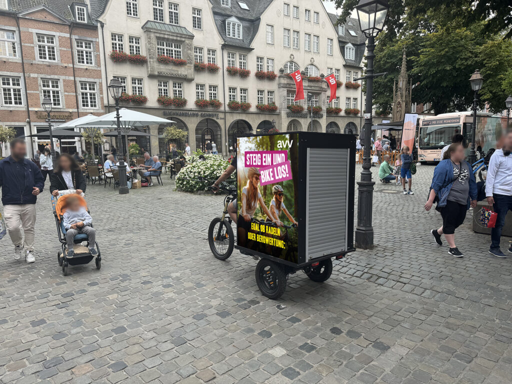 Fahrradwerbung in Aachen sorgt für maximale Aufmerksamkeit